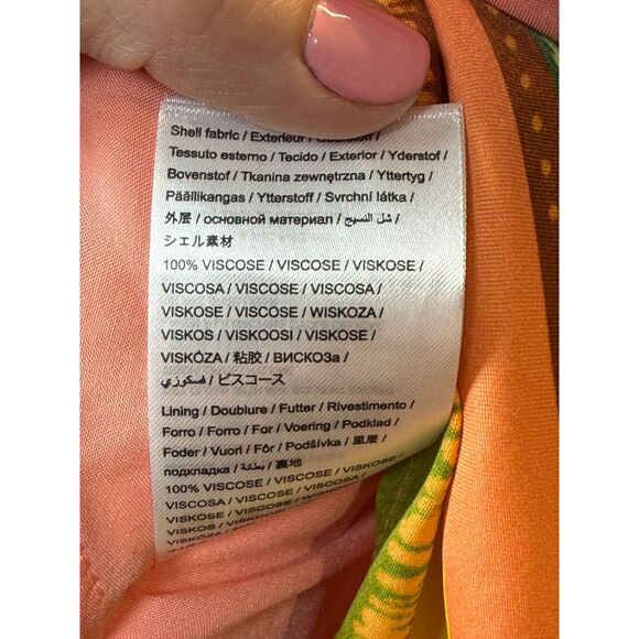 Farm Rio NWT Double Scarfs Pastel Mini Skirt Women’s Size Small Eco Viscose - Picture 8 of 11